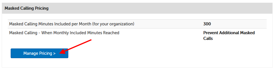 Masked Calling Pricing example
