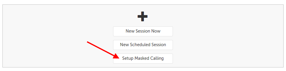 Arrow pointing at Setup Masked Calling